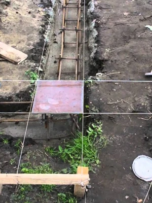 Монтаж фундамента для гаража